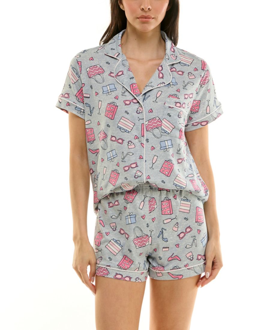 

Женский комплект из топа и шорт с принтом Derek Heart, Shopping S