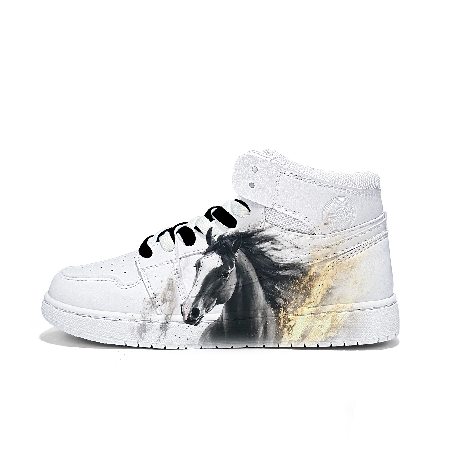 

Кроссовки для скейтбординга High top Unisex с амортизацией, устойчивые к истиранию и легкие WARRIOR, x7031d( черный золото )