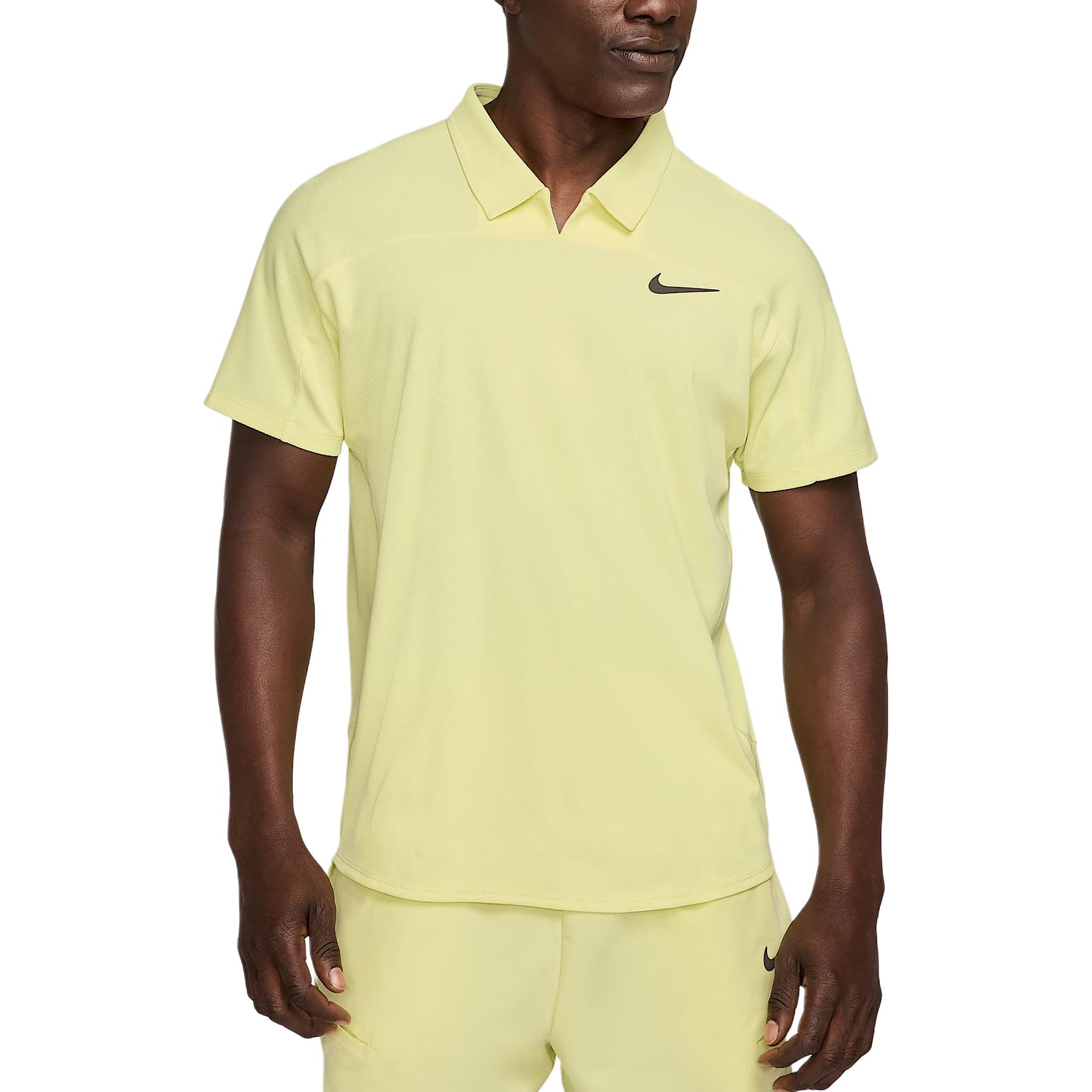 

Мужская теннисная поло Court Slam Dri FIT Adv Nike, ярко-зеленый/серый