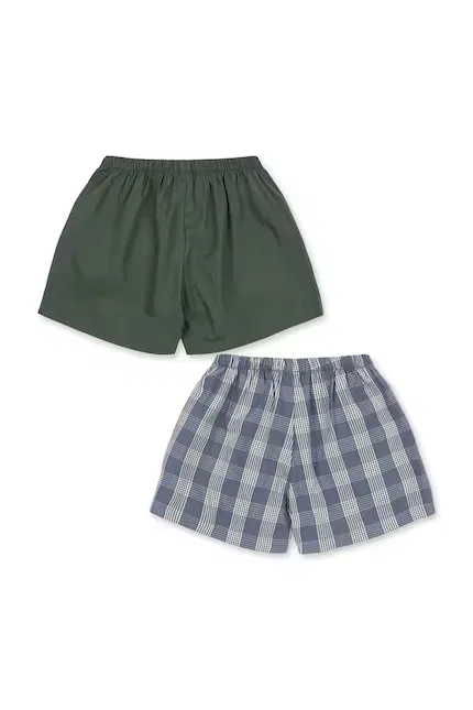Шорты детские хлопковые 2 PACK VERNE SHORTS Konges Sløjd, зеленый — фото 2