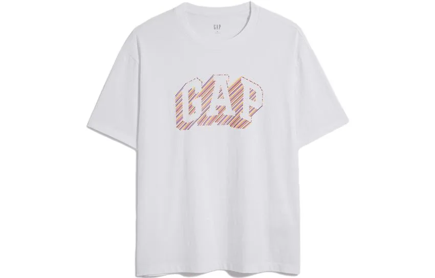 Футболка унисекс с круглым вырезом и прямым кроем GAP, зеленый — фото 4