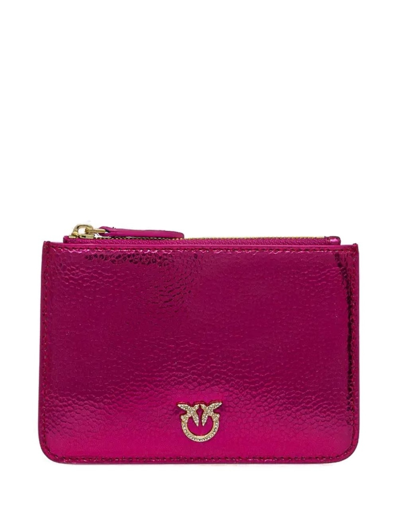 

PINKO кошелек с эффектом металлик, розовый