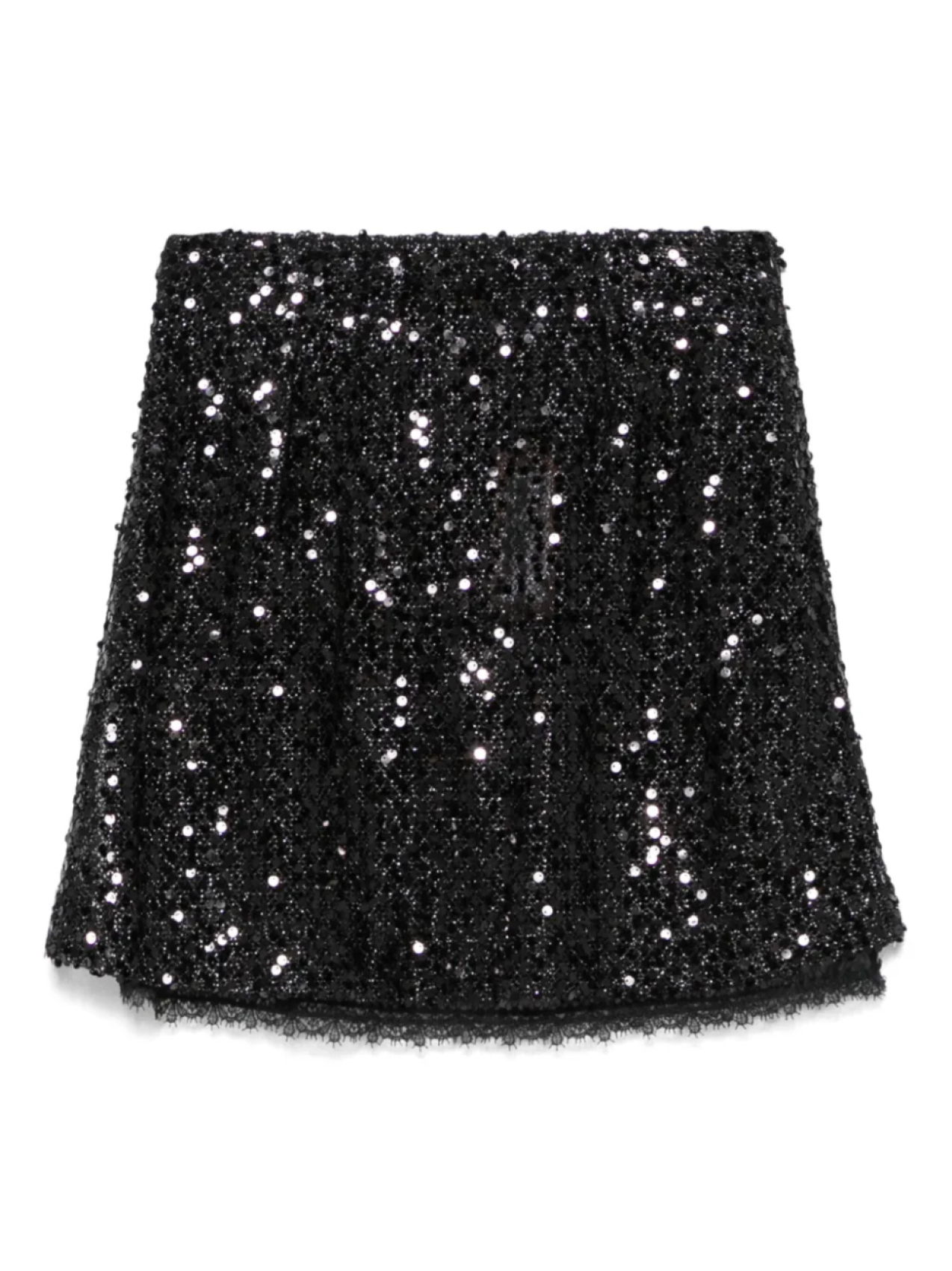 

Юбка мини с пайетками Ermanno Scervino, черный