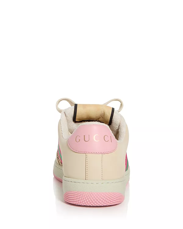 Женские низкие кроссовки gg с декором Gucci, розовый — фото 4
