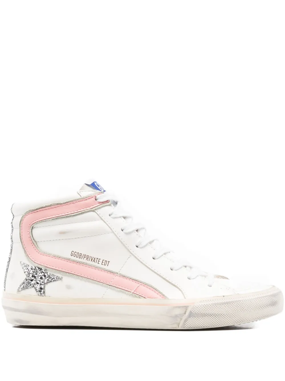 Кеды Slide со звездой и блестками GOLDEN GOOSE, белый