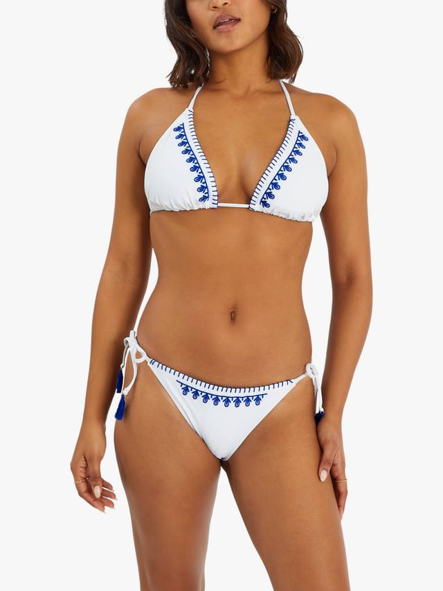 

Боксеры бикини с вышивкой и завязками по бокам Accessorize, Blue