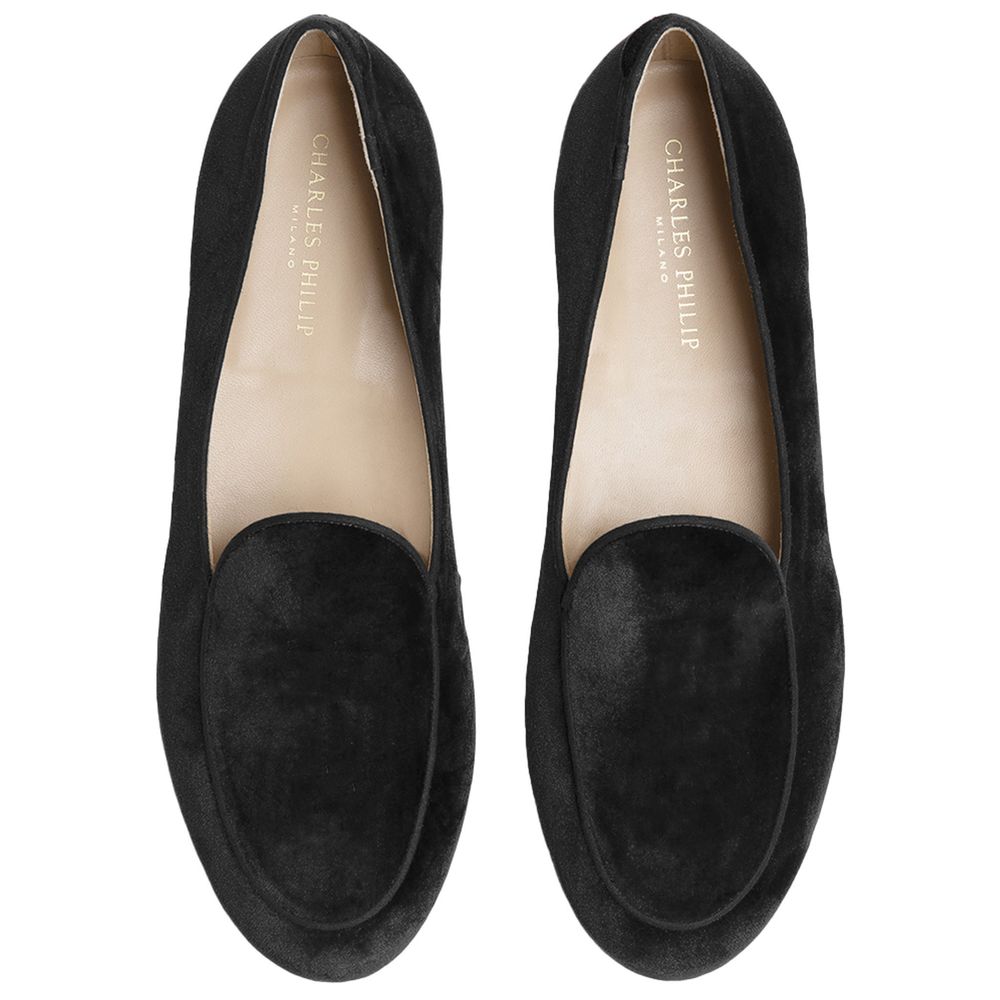 

Черные бархатные мокасины Charles William, Black