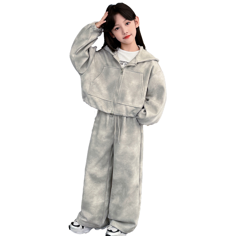 

Детская спортивная одежда для девочек на весну и осень Disney, серый