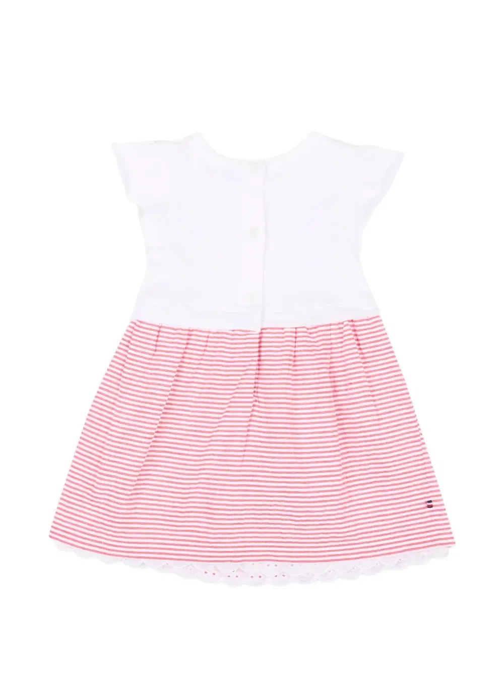 Платье в полоску с фестончатым подолом Tommy Hilfiger Junior, белый — фото 2