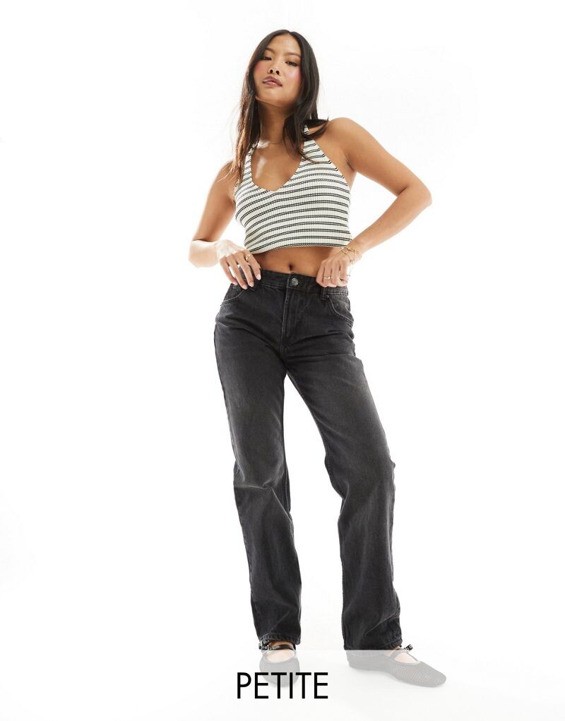 

Черные прямые джинсы Bershka Petite
