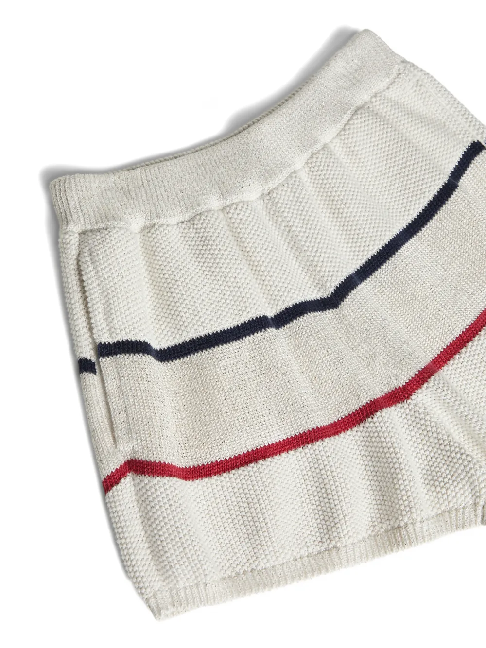 Фактурные шорты в полоску Brunello Cucinelli Kids, бежевый — фото 3