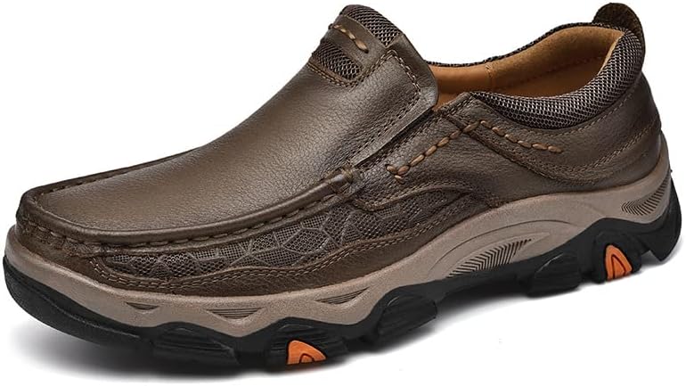 

Мужские кожаные теплые повседневные ботинки на шнуровке средней высоты, уличная мягкая подошва, противоскользящие, дышащие, удобные повседневные ходовые туфли Elshtide, хаки