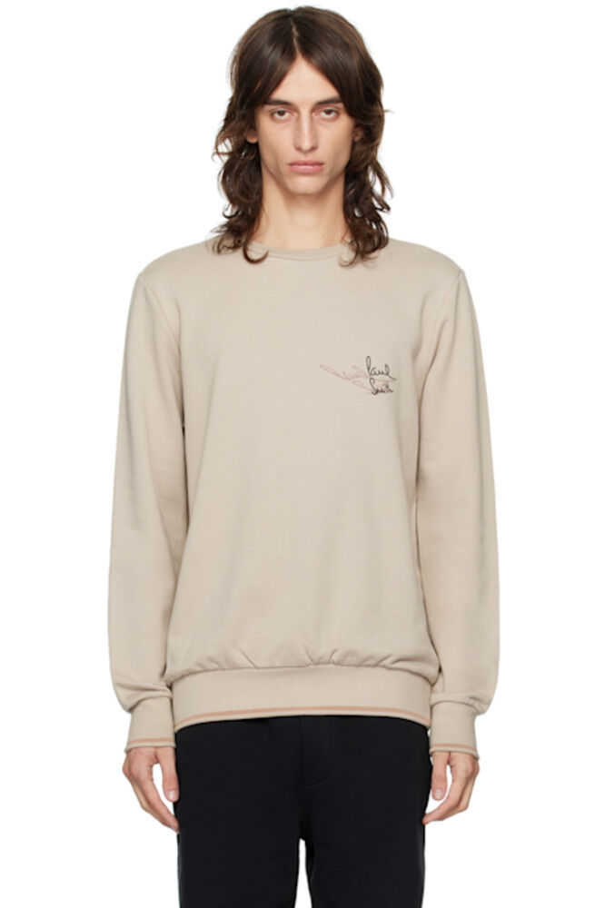 

Вышитая толстовка цвета тауп Paul Smith