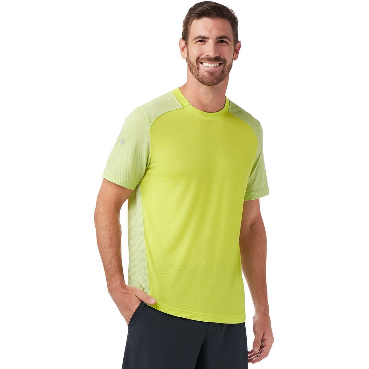 

Активная сетчатая футболка с коротким рукавом Smartwool, цвет limeade