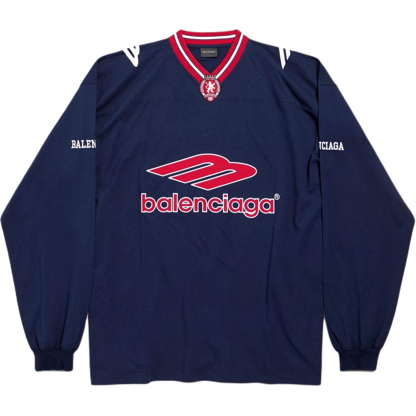 

Футбольная майка loose fit мужская Balenciaga, темно-синий