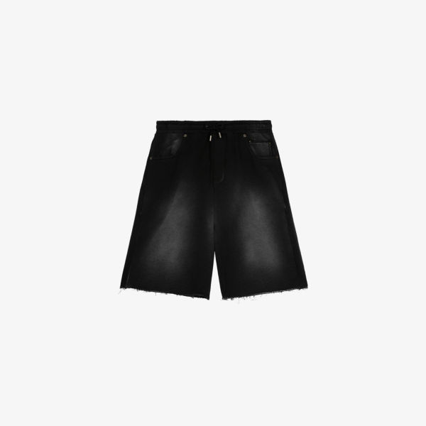 

Бермуды The Kooples с необработанным краем хлопковые, черный