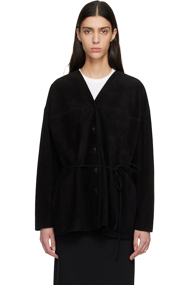 

Замшевая куртка без воротника Le17Septembre, черный