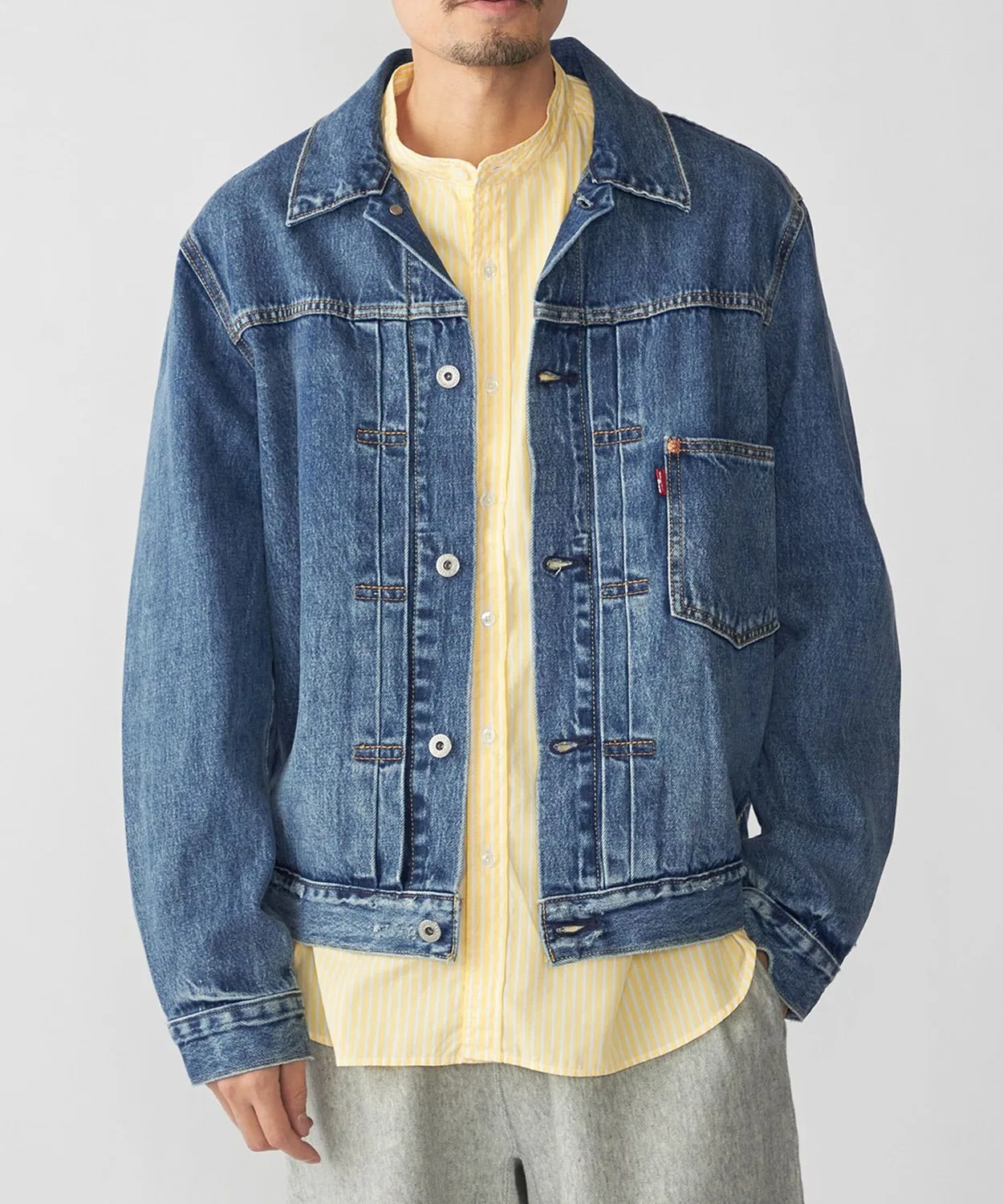 Куртка джинсовая Levi’s Type 1 Trucker, однотонная, светлый деним