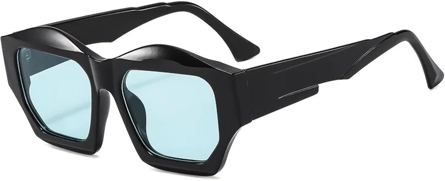 

Модные женские солнцезащитные очки большого размера с двухцветными линзами для активного отдыха, ретро-линзы, защита от УФ-излучения UV400, трендовые мужские очки TVTBBVV, Black Green