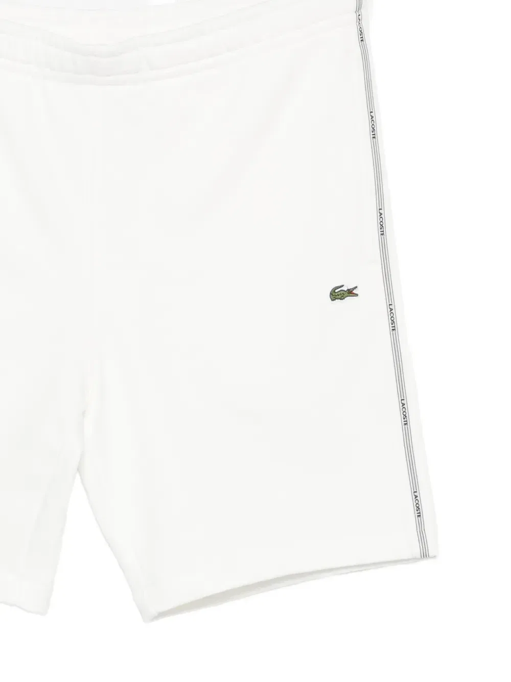 Шорты с нашивкой-логотипом и боковыми полосками Lacoste, белый — фото 3
