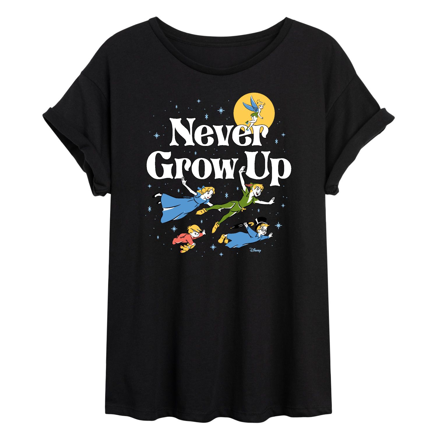 

Футболка с струящимся рисунком Disney's Peter Pan Juniors Never Grow Up Disney