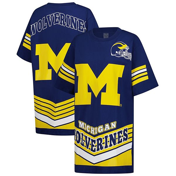 

Женское мини-платье-футболка navy michigan wolverines perfect score Gameday Couture