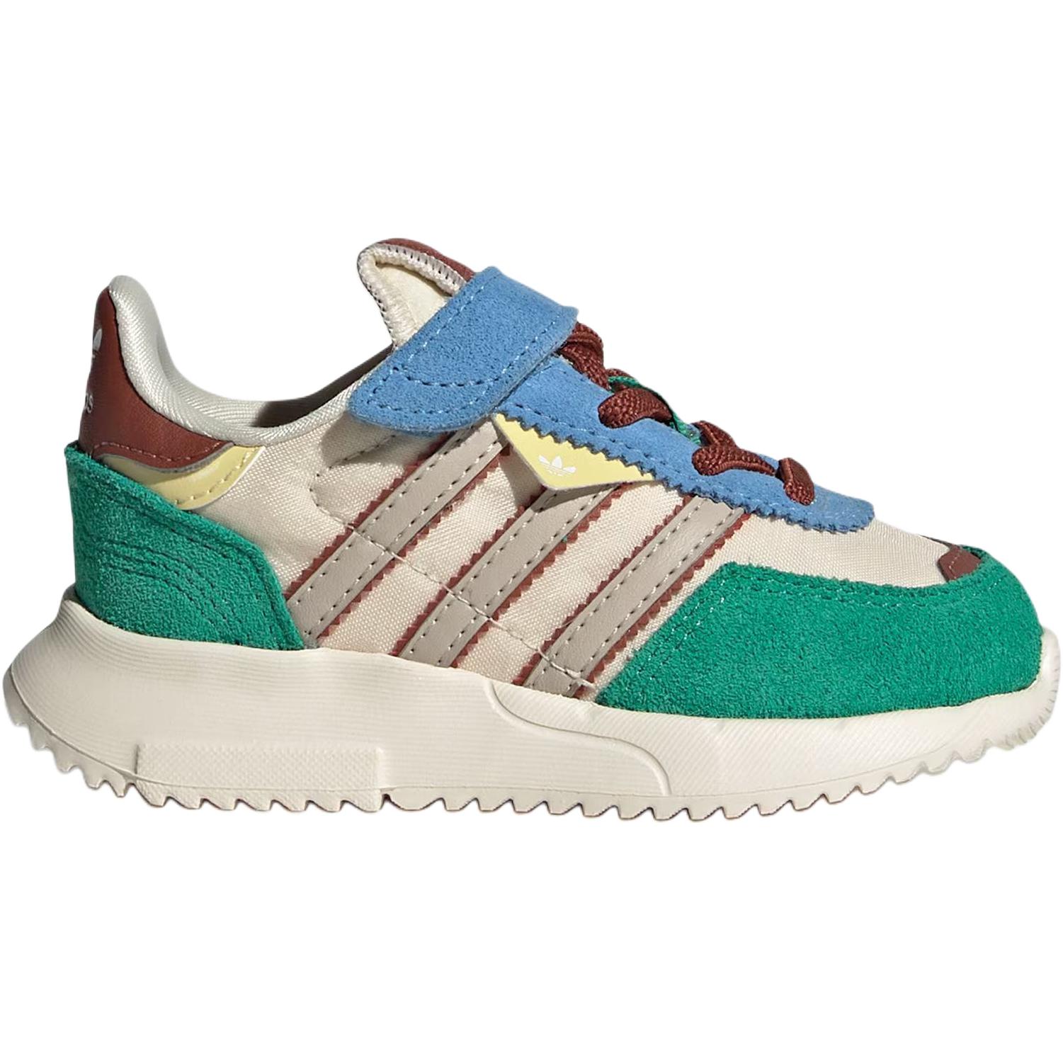 Adidas Originals Retropy F2 нескользящие износостойкие низкие детские ботинки beige green для малышей — фото 3