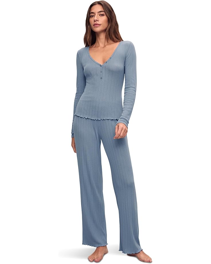 

Пижамные брюки Eberjey Pointelle Pants, цвет Faded Denim