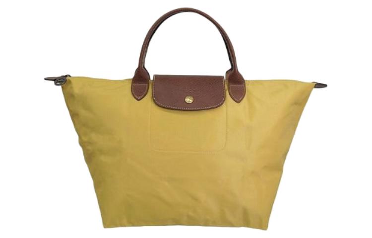 

LONGCHAMP Нейлоновая сумка-мессенджер Le Pliage Dumpling Bag, дорожная сумка среднего размера, женская, желтого цвета