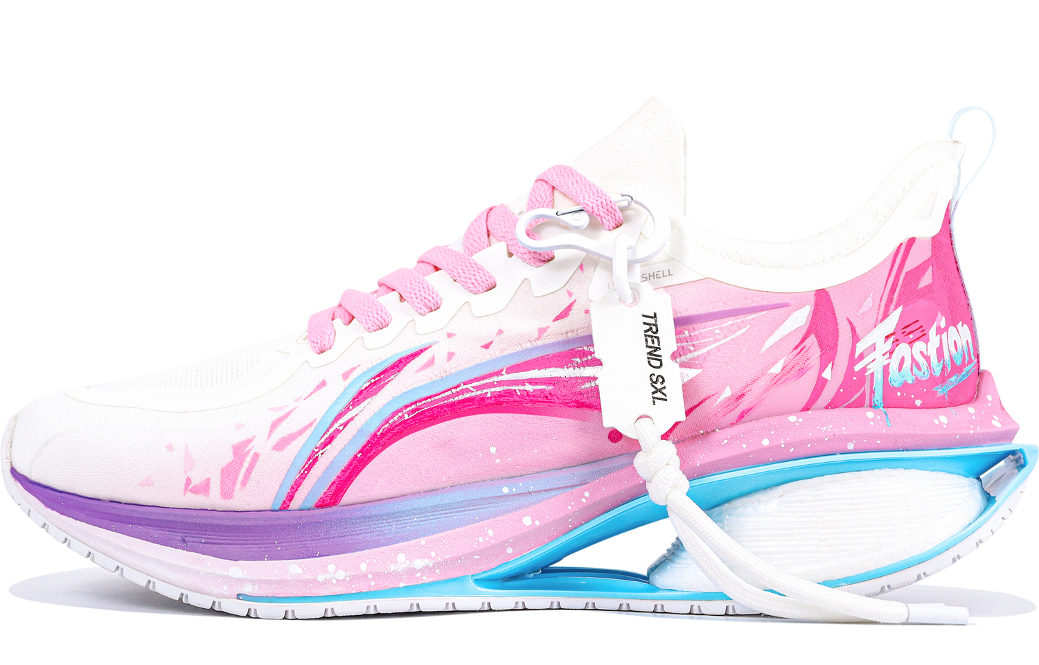 

LINING WuShi 5S 3.0 мужские кроссовки для бега и повседневной носки с амортизацией, устойчивостью к истиранию и дышащие низкие pink blue