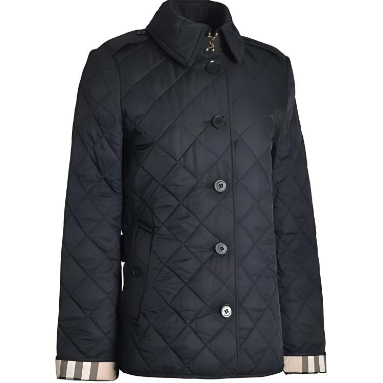 Куртка Burberry Стеганая с бриллиантами, Темно-синяя — фото 2