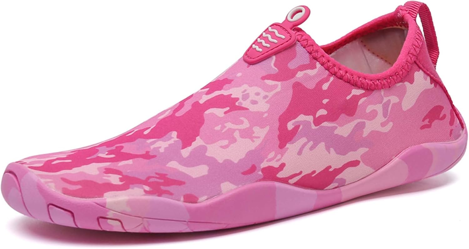 

Мужские и женские водонепроницаемые туфли для ходьбы, противоскользящие, быстросохнущие, для пляжа и плавания, для тренировок, фитнеса, спорта, тяжелой атлетики, многофункциональные Generic, розовый