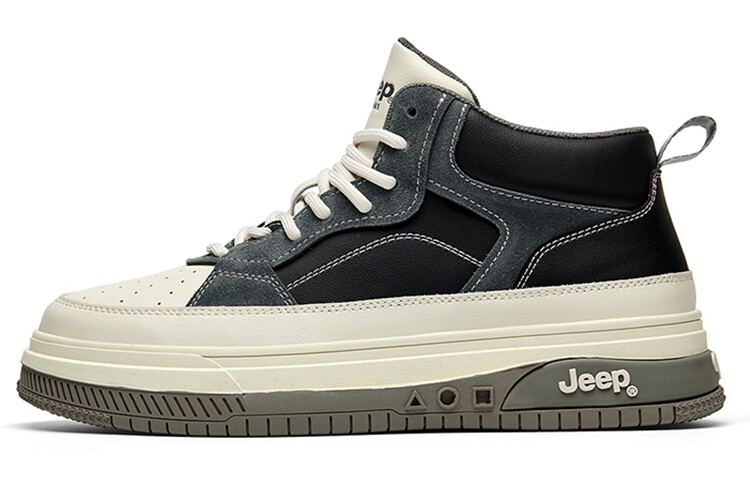 

Кроссовки Jeep Skateboarding Shoes Men Mid-top Black/Gray, черный/серый