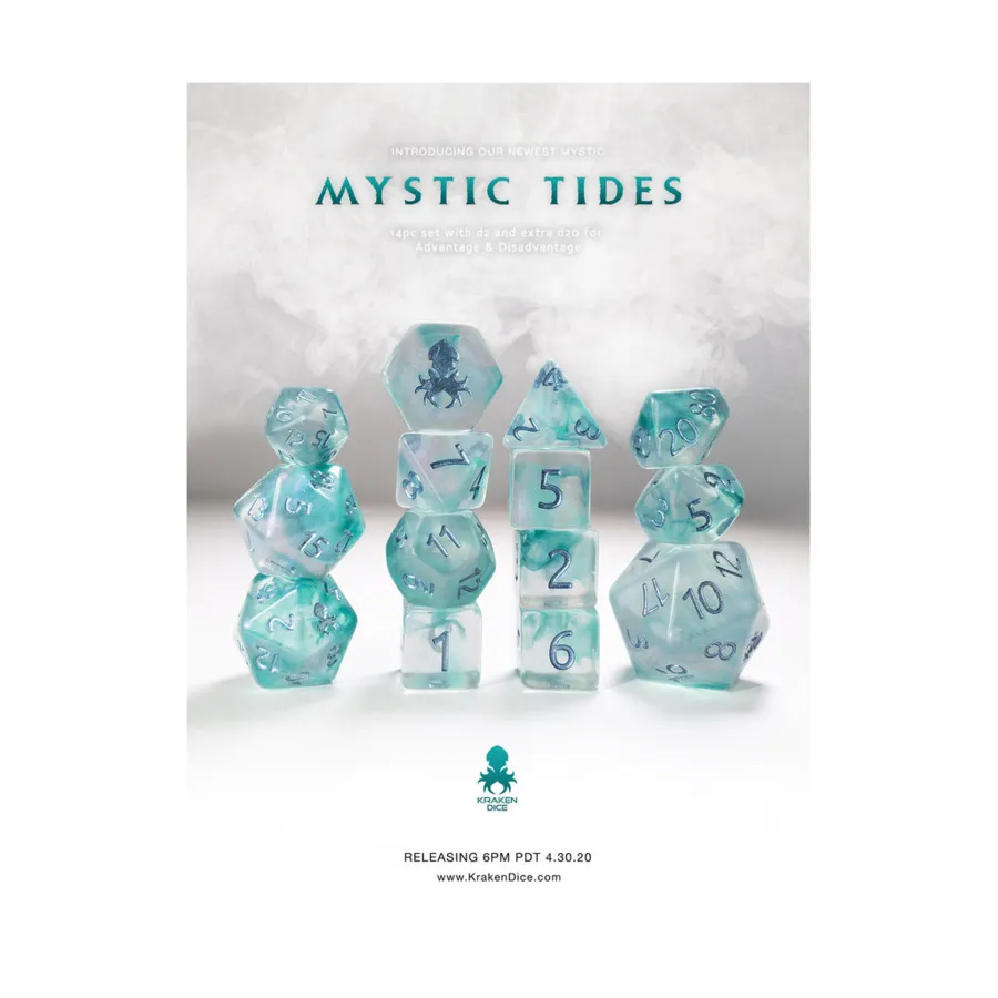 

Набор Poly — Mystic Tides с синим металликом (14), Poly Sets - Mystics