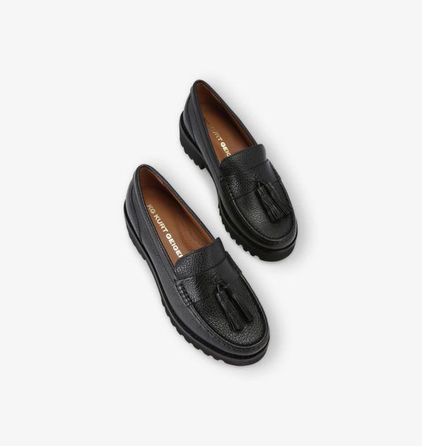 Кожаные мокасины с кисточками Minnie Kg Kurt Geiger, черный — фото 2