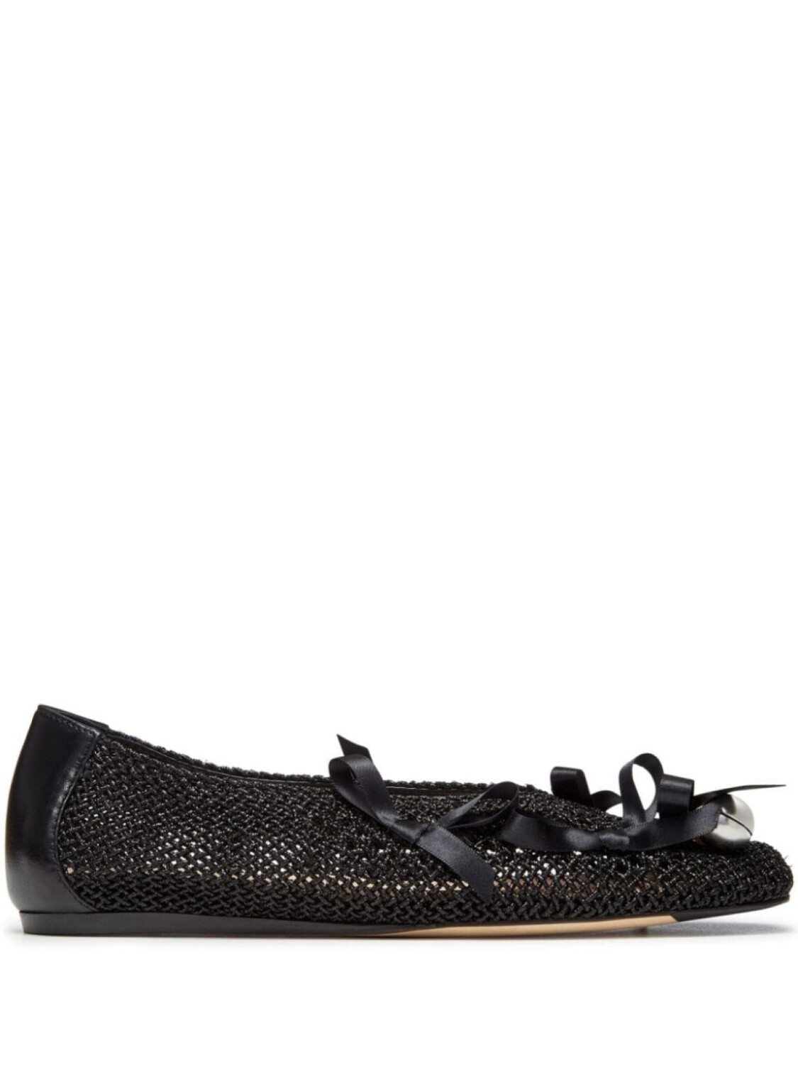 

Simone Rocha балетки в технике кроше, черный