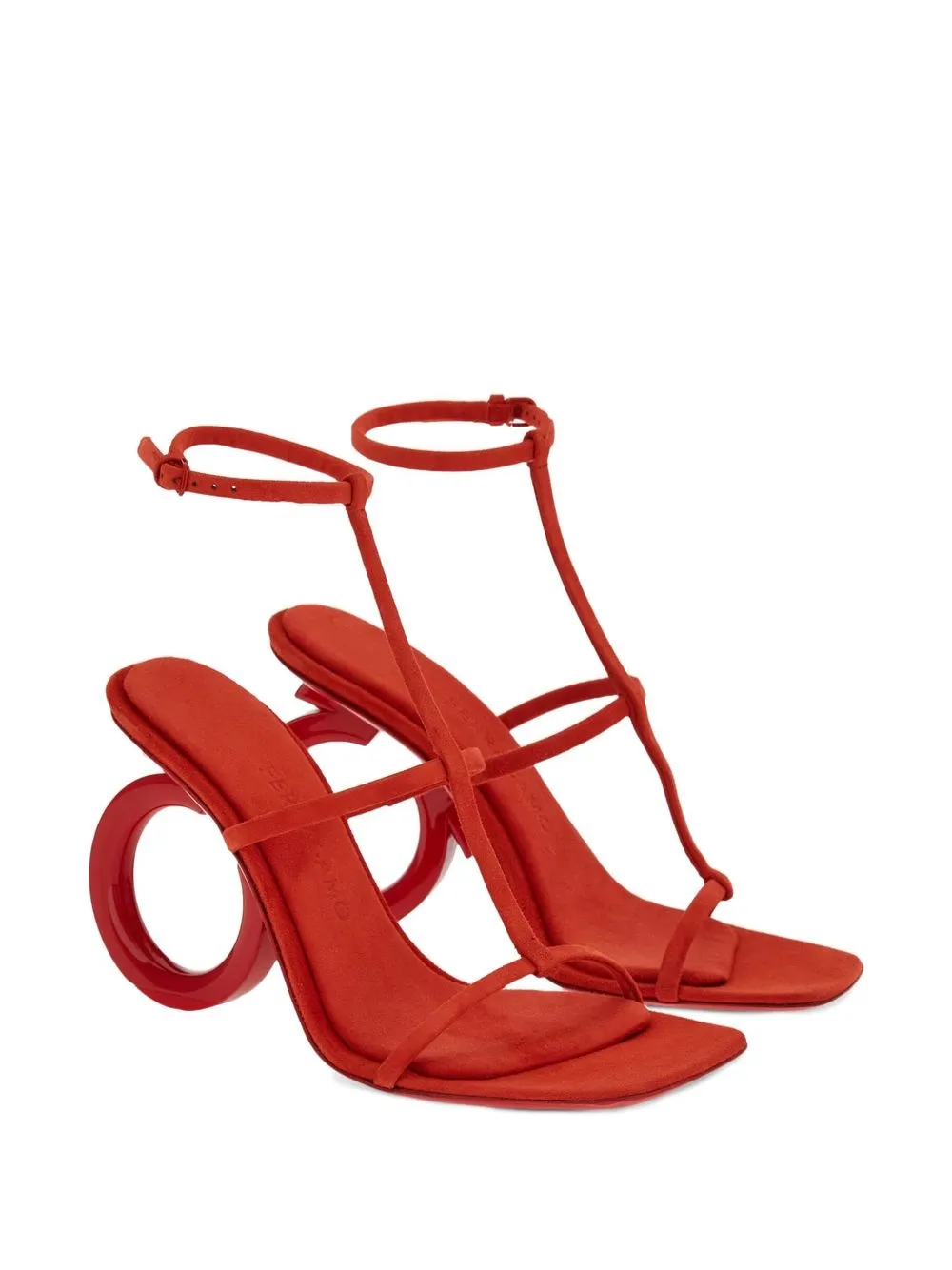 Босоножки Aglalia X5 Ferragamo, красный — фото 2