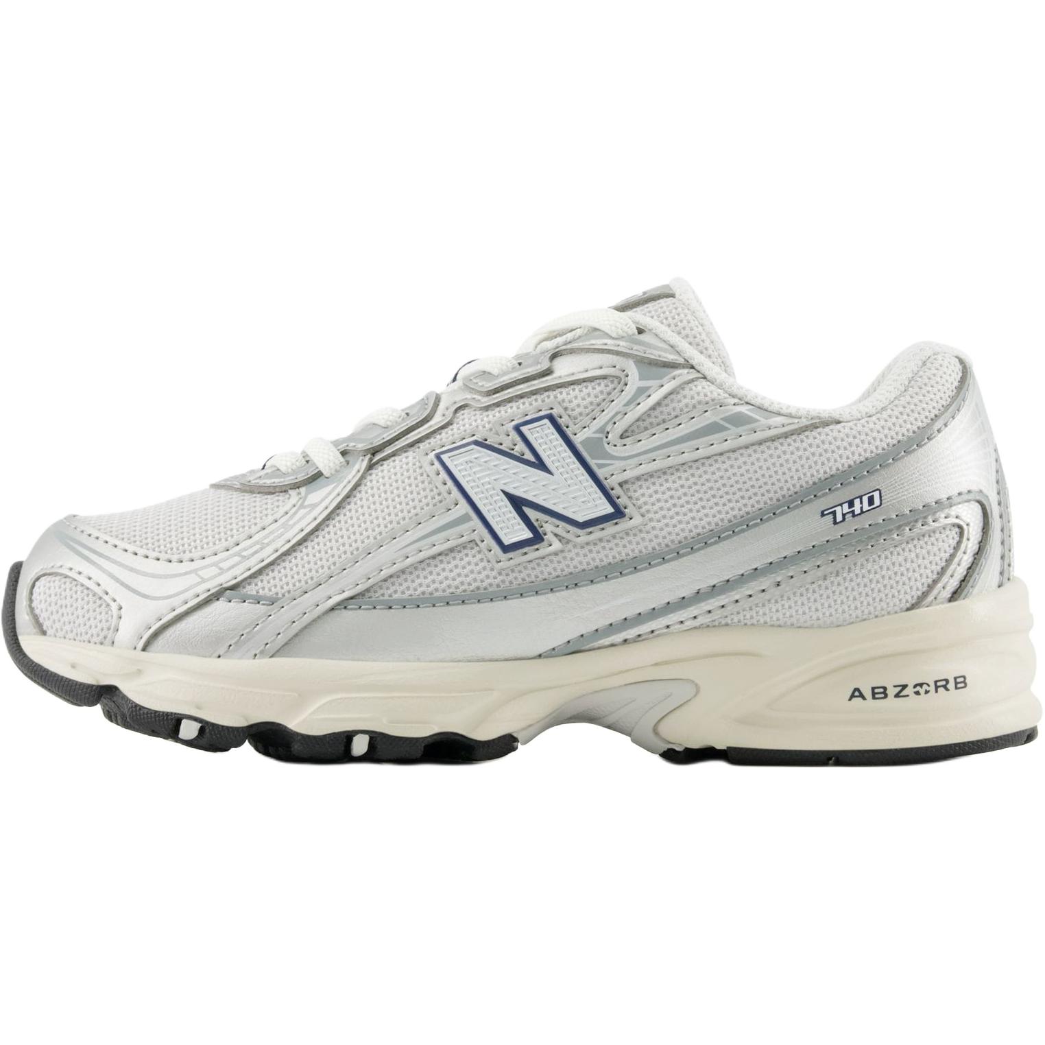 

New Balance NB 740 амортизирующие и дышащие низкие детские повседневные кроссовки White для детей 3-7 лет