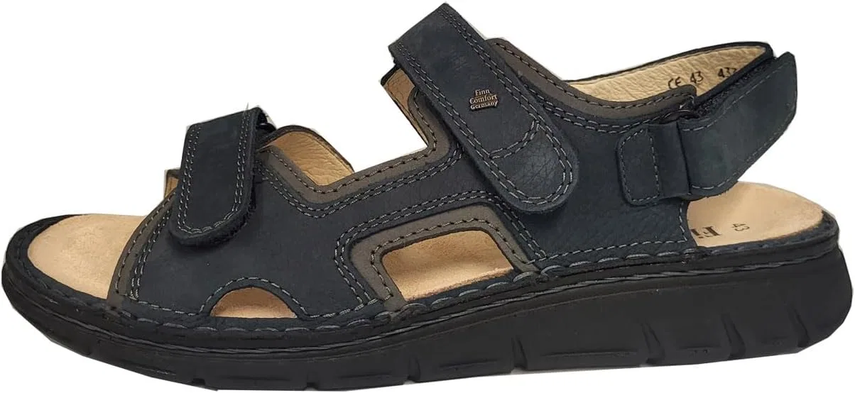 Мужские сандалии на открытом каблуке Finn Comfort Wanaka-S Baltic/Street NUBUKRONA/PATA, Baltic Street Nubukrona Pata