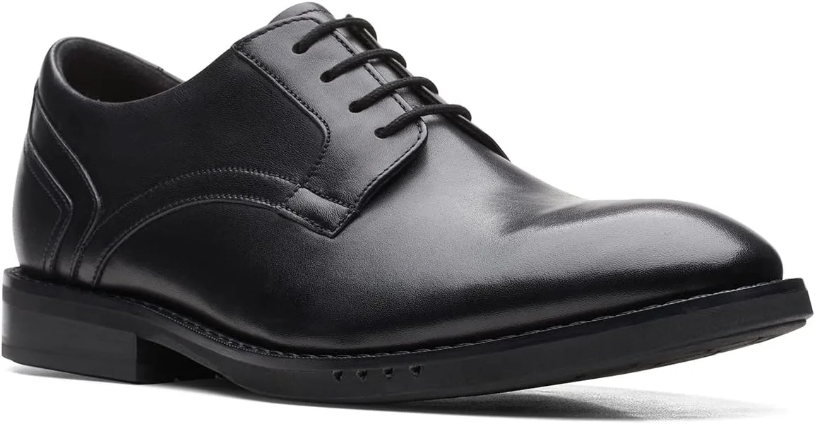 Мужские кожаные оксфорды Clarks Un Hugh Lace, черный — фото 2