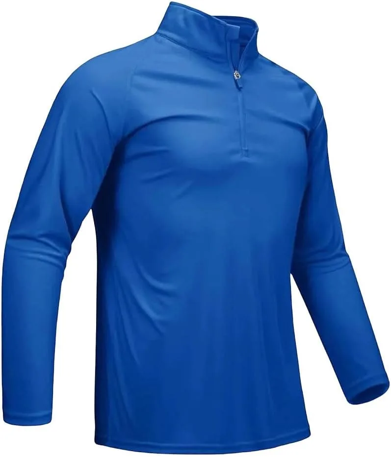 

Мужская футболка с длинным рукавом и молнией на четверть для рыбалки, походов и тренировок