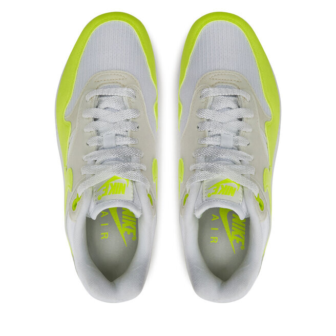 Кроссовки Nike Air Max 1 DZ2628 100 White/Volt/Sea Glass/Black, белый цвет — фото 4