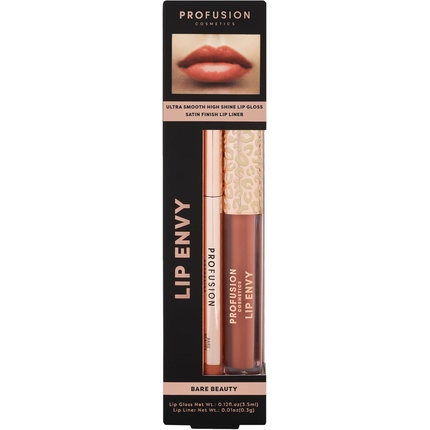 

Набор блесков для губ и карандашей для губ Lip Envy Bare Beauty - глянцевый финиш Profusion Cosmetics