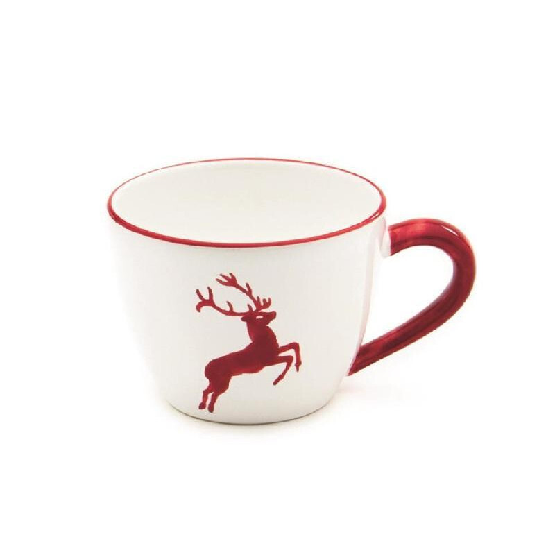 

Чашка чайная Ruby Red Deer Maxima 0,4 л Gmundner Keramik, бело-красный