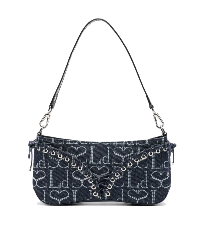

Джинсовая сумка на плечо с декольте Ludovic De Saint Sernin, синий