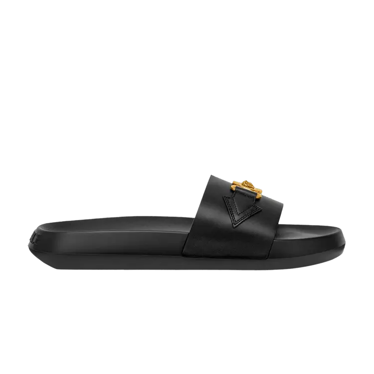 

Кроссовки Versace Slide Black Gold, черный