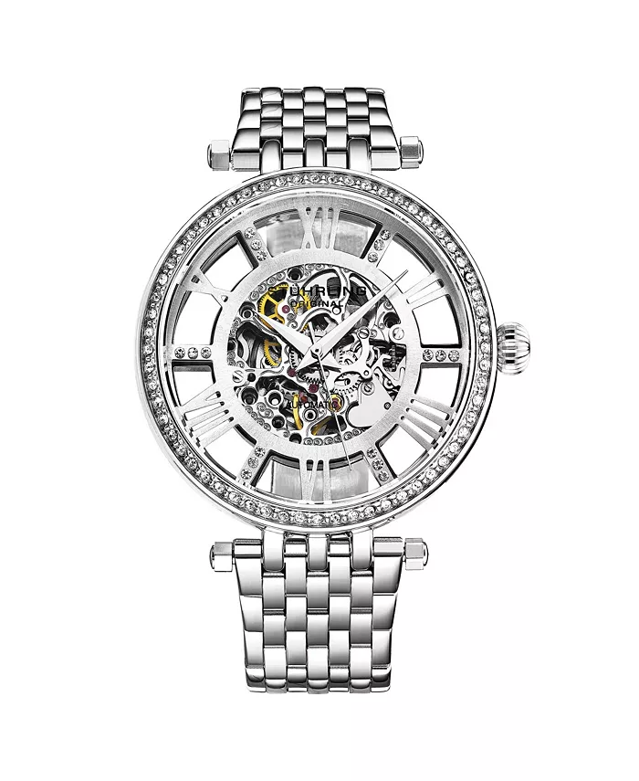 

Delphi 3944 Automatic 38mm Ladies Skeleton Watch – Женские скелетонные часы Delphi 3944 с автоподзаводом, 38 мм Stuhrling, серебряный