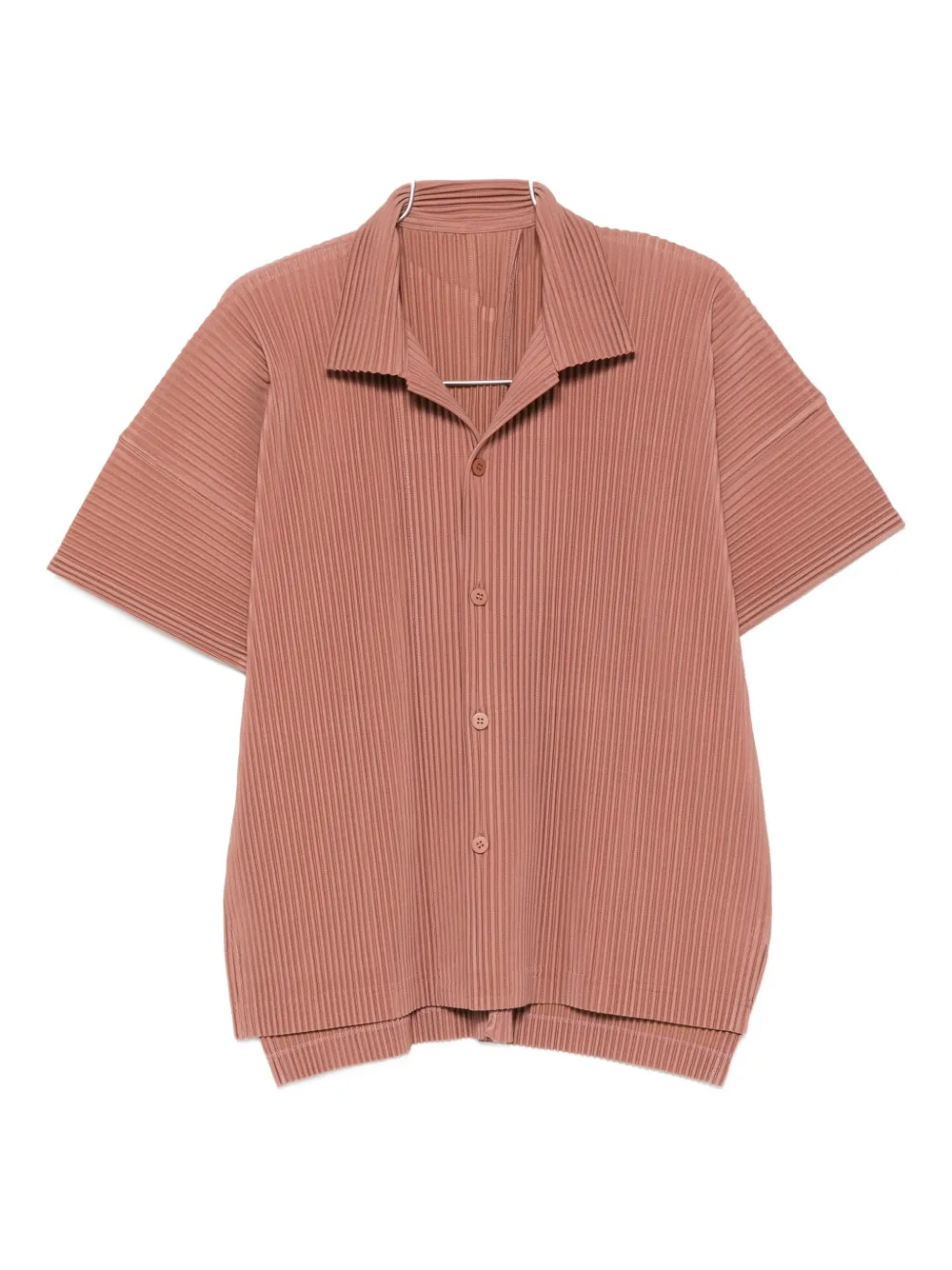 

Плиссированная рубашка с короткими рукавами Homme Plissé Issey Miyake, красный