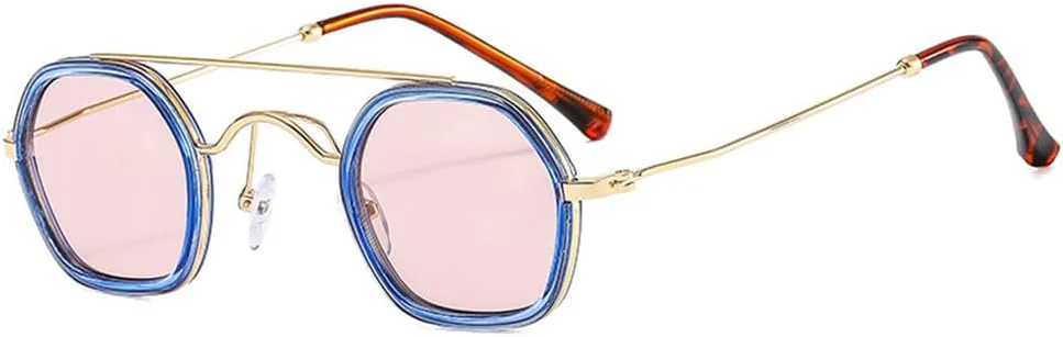 

Ретро-солнцезащитные очки Polygon для женщин, модные, с прозрачными линзами с градиентом цвета океана, защита от УФ-излучения UV400, для мужчин, в стиле панк KTUCN, 5