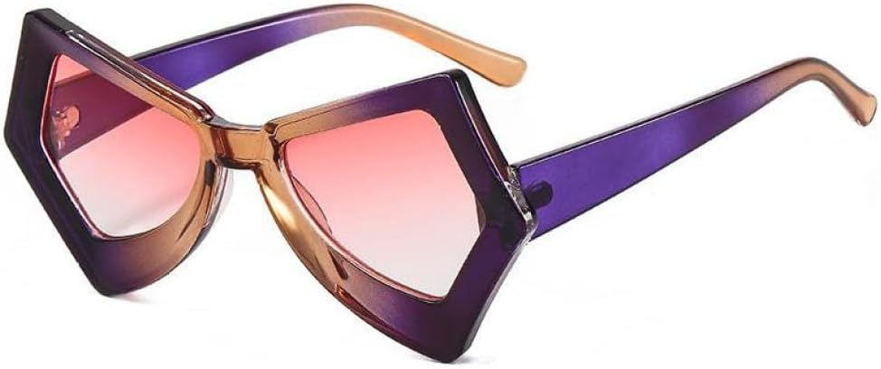

Модные солнцезащитные очки большого размера неправильной квадратной формы для женщин и мужчин, винтажные женские солнцезащитные очки, трендовые оттенки LJTJTAV, Purple